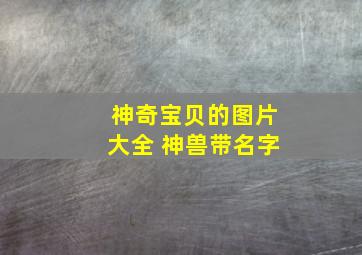 神奇宝贝的图片大全 神兽带名字